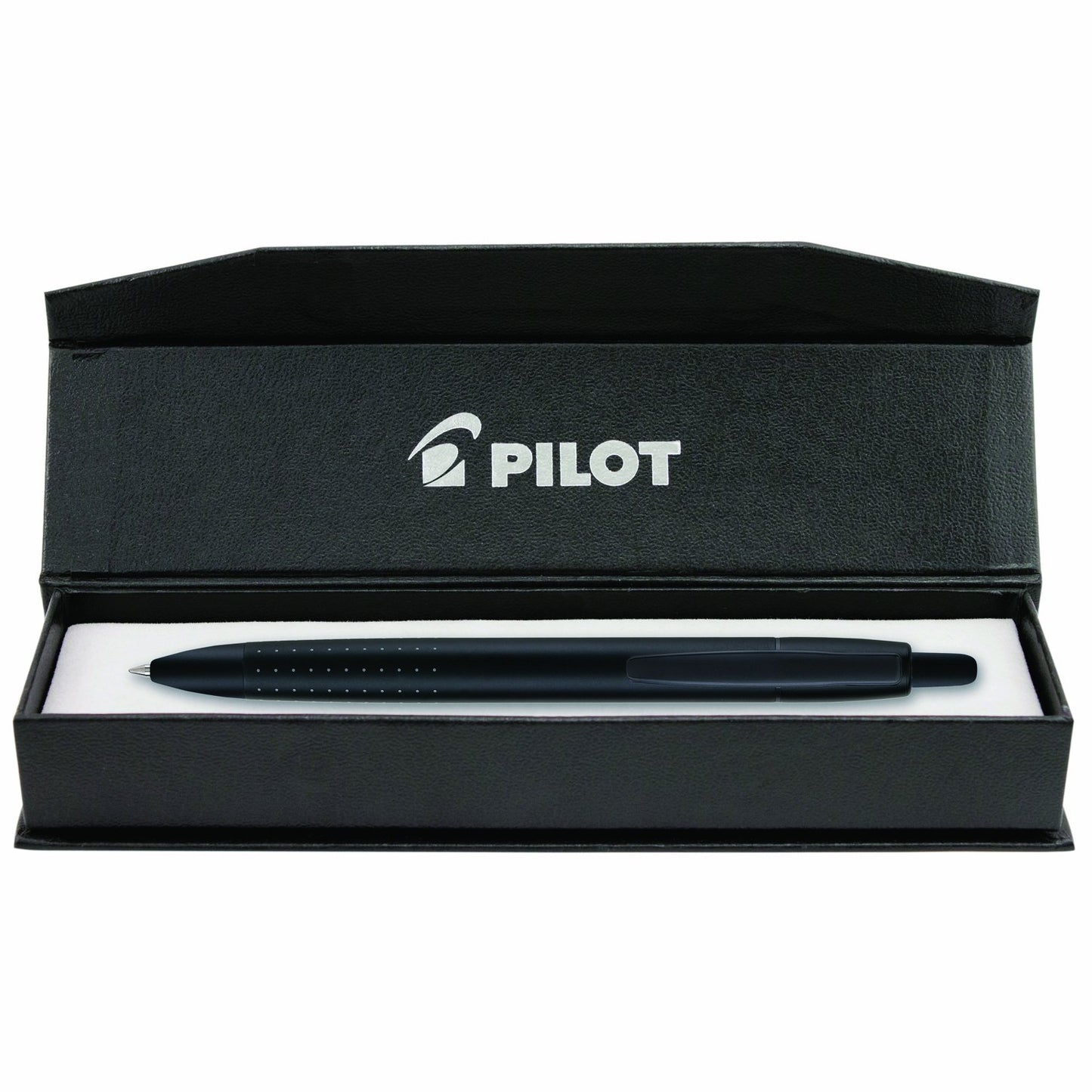 Axiom Collection Retractable Ballpoint Pen, Matte Black, Blue Ink