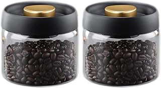 Airtight Glass Coffee and Spice Storage Container (2 Pack)
