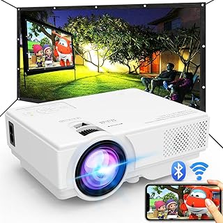 Mini WiFi and Bluetooth Projector for Home Use