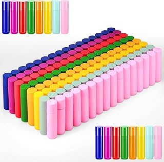 128 Refillable 5ml Lip Balm Tubes in 8 Colors