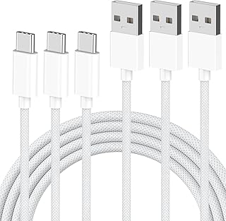 3 Pack USB A to USB C Car Charger Cables for iPhone