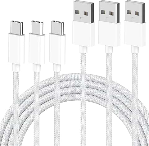 3 Pack USB A to USB C Car Charger Cables for iPhone