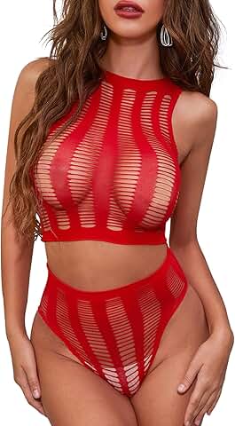 Naughty Fishnet Lingerie Set for Women