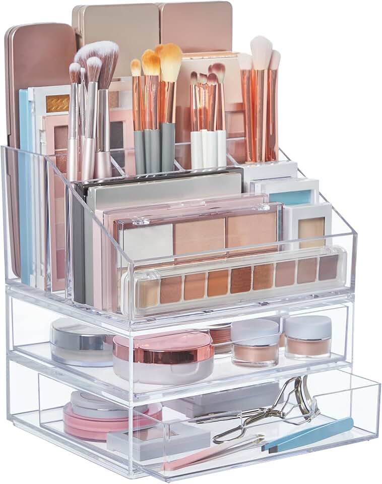 Chloe Stackable Makeup and Brush Organizer Set