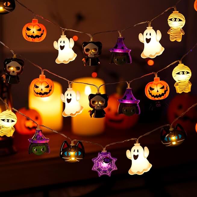 10 ft Fall Fairy String Lights with 20 LEDs and 8 Flashing Modes