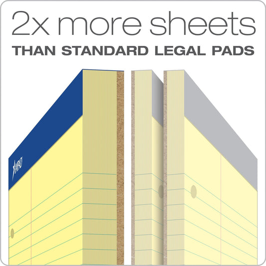 Double Sheets Legal Pad, Canary, 100 Sheets