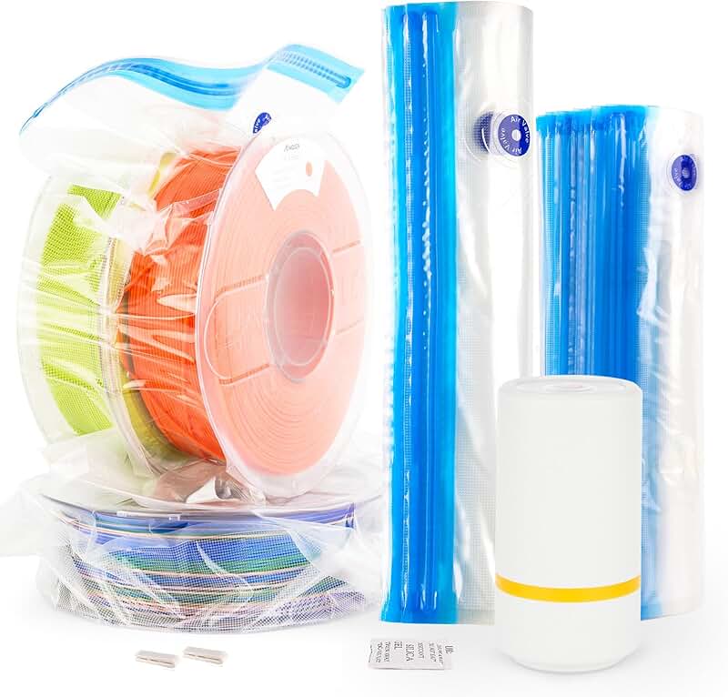 Filament Storage Bags with Pump and Clips