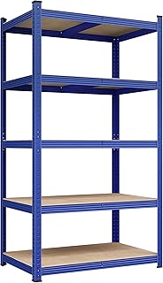 5-Tier Heavy Duty Adjustable Storage Shelf in Blue