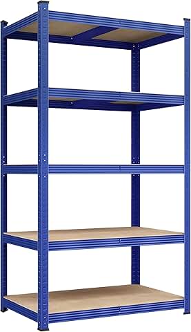 5-Tier Heavy Duty Adjustable Storage Shelf in Blue