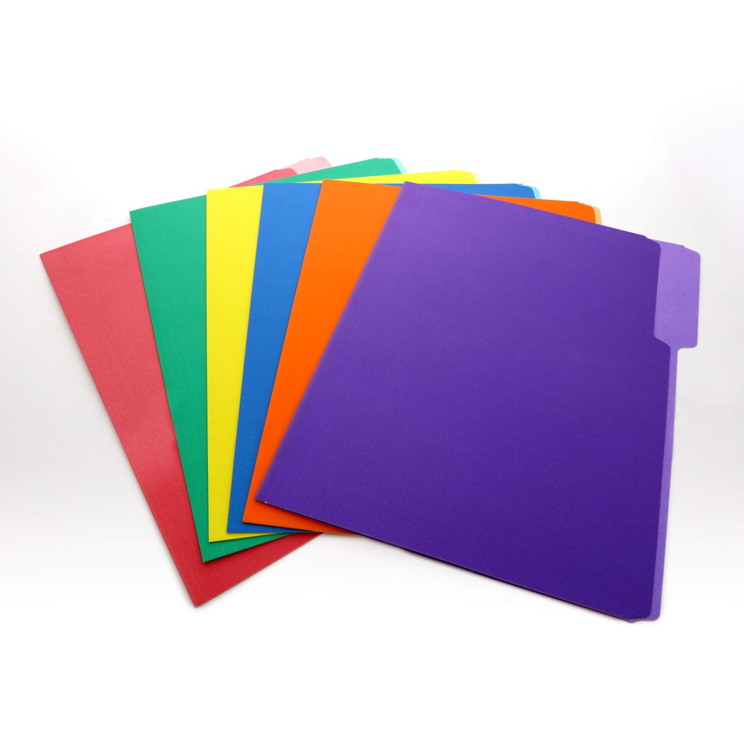 Color File Folders, 1/3 Cut, Letter Size, Pack of 6