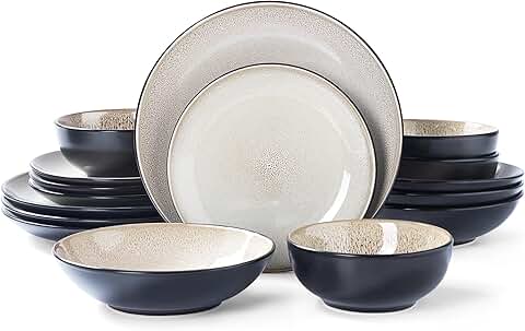 16-Piece Stoneware Dinnerware Set for Four