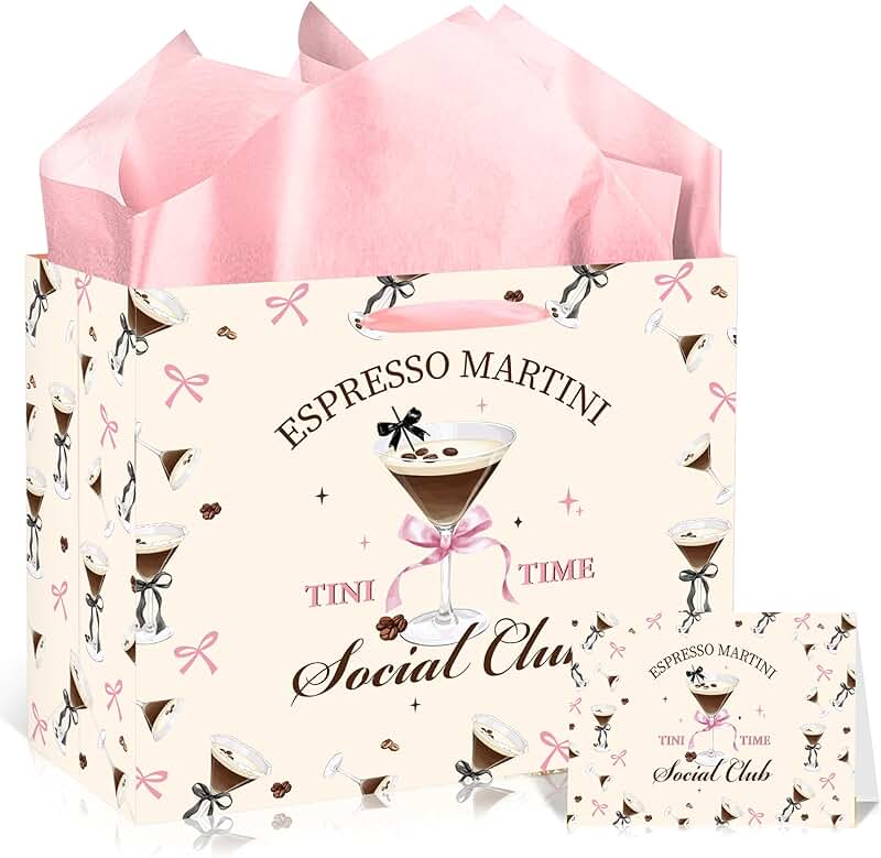 Espresso Martini Gift Bag with Handles and Card