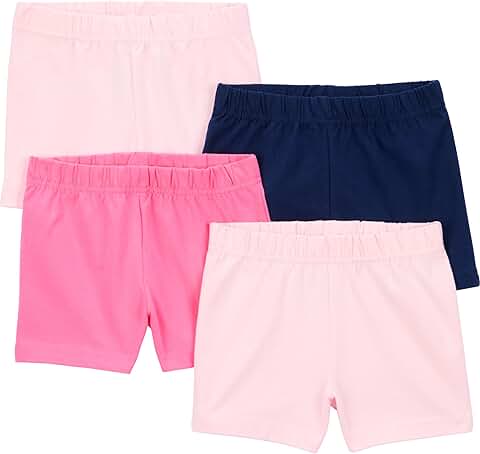 Girls' four-pack of tumbling shorts