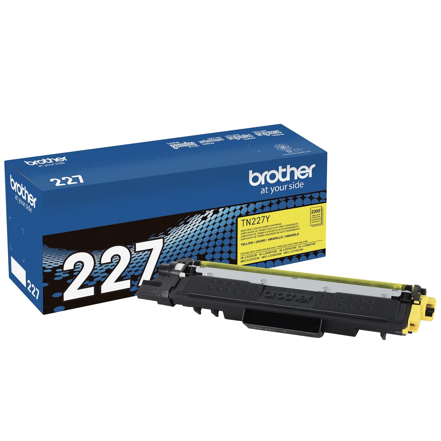 Genuine TN227Y, High Yield Toner Cartridge, Replacement Yellow Toner, Page Yield Up to 2,300 Pages, TN227, Dash Replenishment Cartridge, 15.3 x 4.1 x 6.1 inches