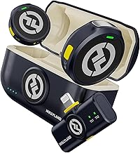Wireless Microphone for iPhone, 300m Range, 30h Use