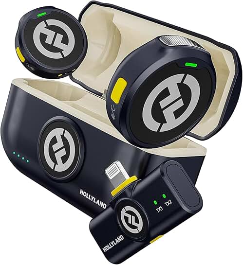 Wireless Microphone for iPhone, 300m Range, 30h Use