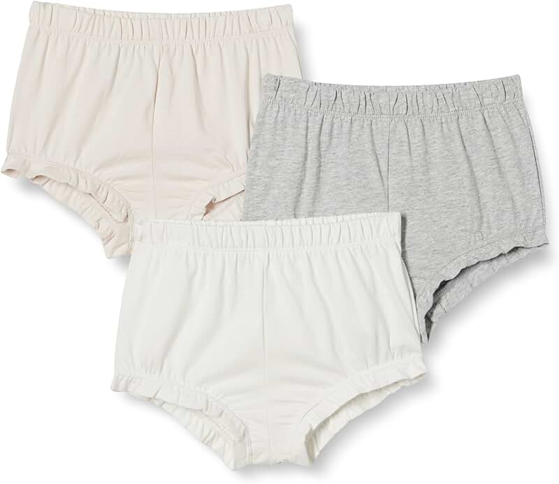 Three pairs of cotton shorts for baby girls