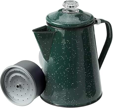 Enamelware Campfire Coffee Pot for Outdoor Use