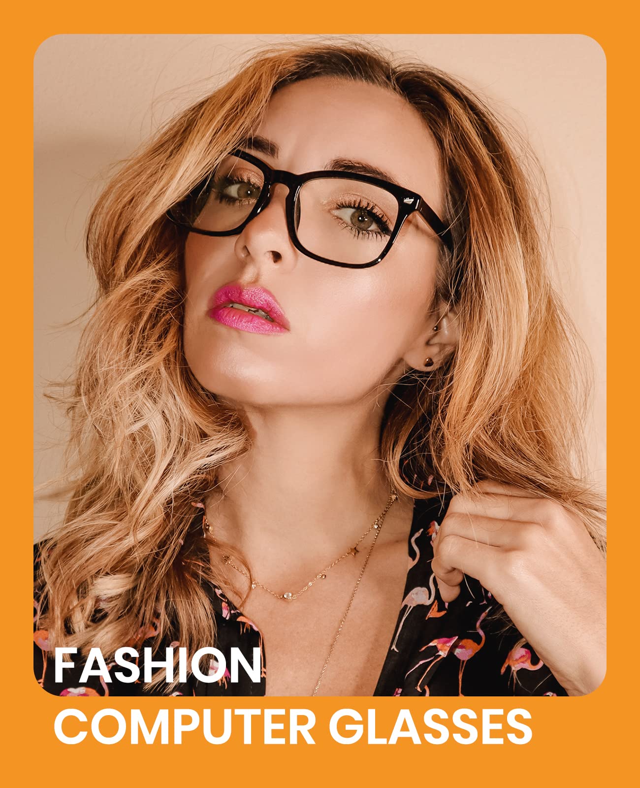 Blue Light Blocking Computer Glasses Square Classic Retro Clear Lens Eyeglasses Frame for Women and Men