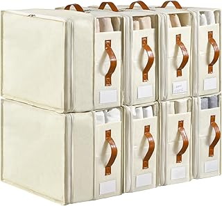 8 Pack Bed Sheet Storage Organizers with Zippers