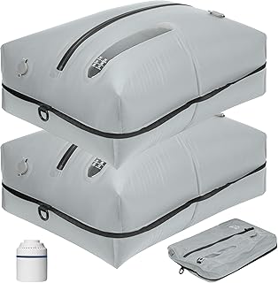 Reusable TPU Vacuum Compression Bags, Large, Grey, Two Pack