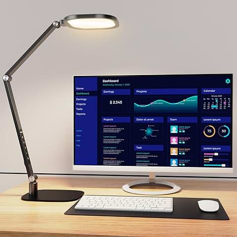 Eye-Caring Dimmable LED Desk Lamp with Timer