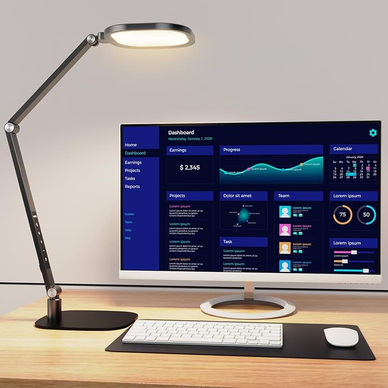 Eye-Caring Dimmable LED Desk Lamp with Timer