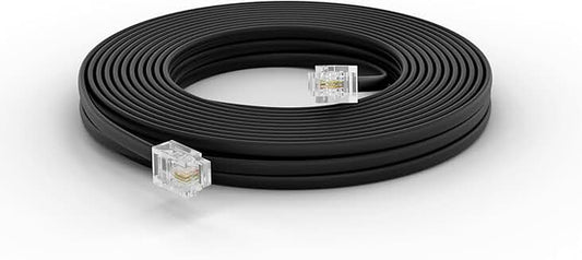25 ft black landline phone extension cord