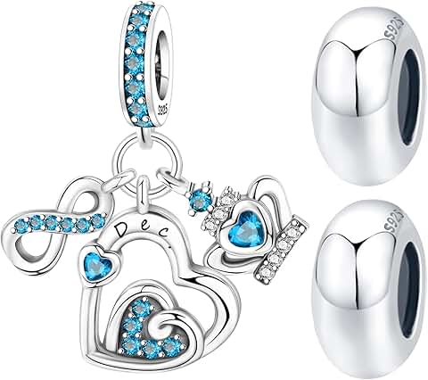 Three Birthstone Charms for Bracelets and Necklaces