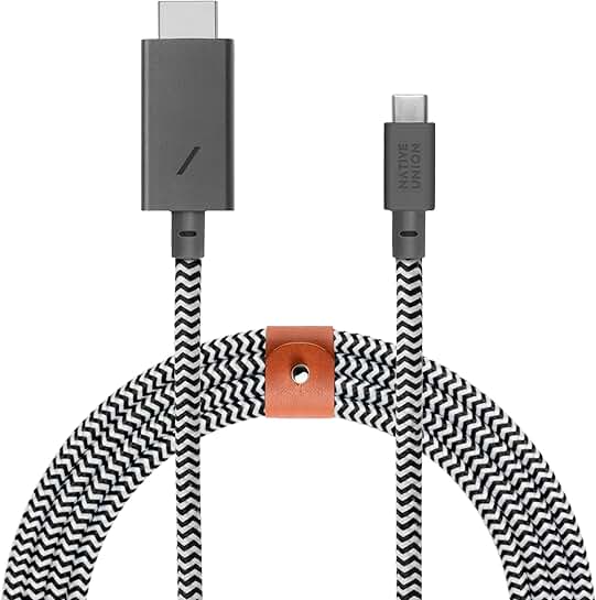 10ft Reinforced USB-C to HDMI Cable for 4K Video