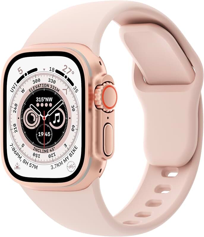 Pink Sand Soft Silicone Sport Band for Watch