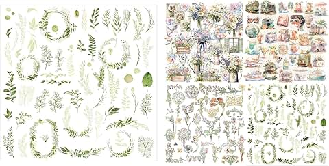 Five Packs of Vintage Translucent Stickers and Ephemera