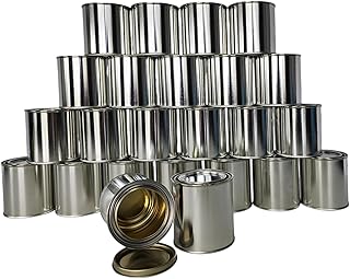 24 Gold Lined Half Pint Paint Cans with Lids