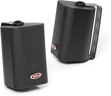 Pair 4-Inch 3-Way Weatherproof Marine Speakers, 200W