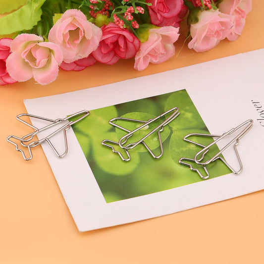 10 Airplane Shape Paper Clips for Office and School