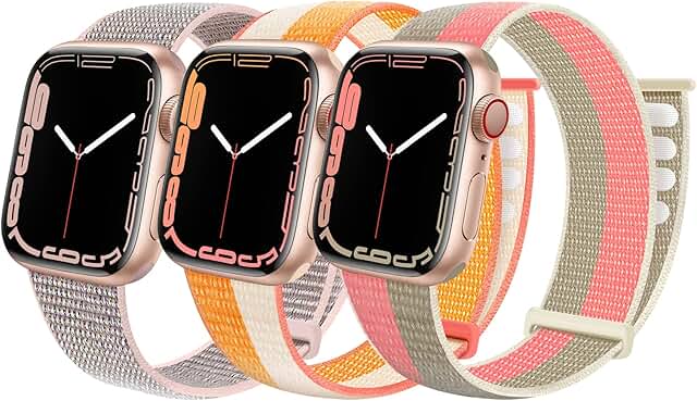 3 Pack Sport Nylon Bands for Apple Watch