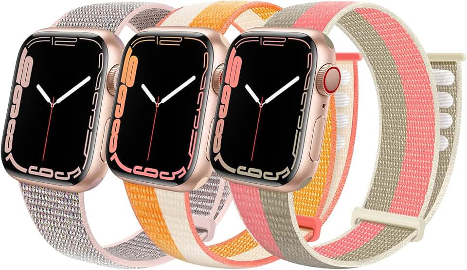 3 Pack Sport Nylon Bands for Apple Watch