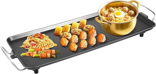 Large Nonstick Electric Griddle with Removable Probe