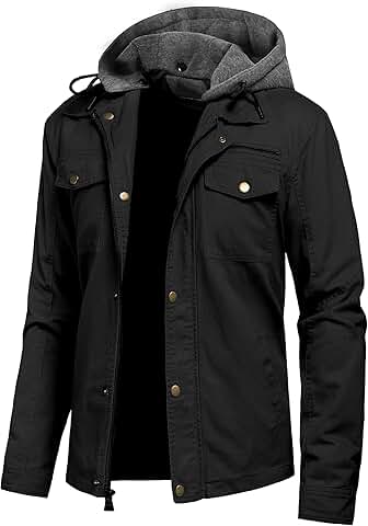 Men's Canvas Cotton Military Casual Field Jacket