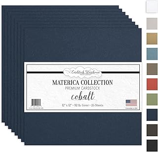 Dark Blue Cardstock Paper, 25 Sheets, 12x12"
