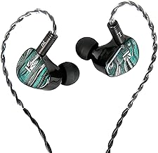 Green Wired In-Ear Monitor with Hybrid Drivers