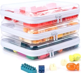 Set of three clear waterproof zipper pouches for travel and storage