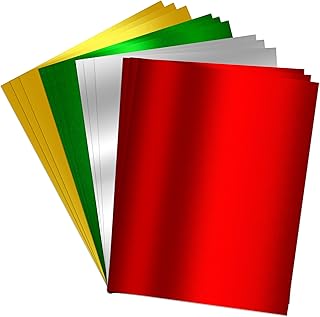 Metallic Christmas Paper Sheets, 80 Pack, 8.5" x 11"