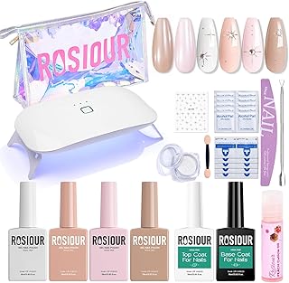 Gel Nail Polish Kit with UV Light in 4 Colors