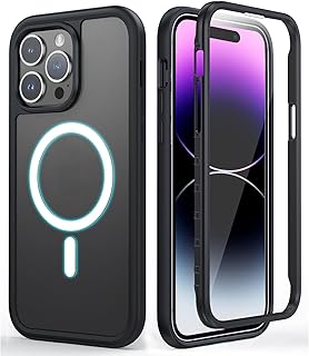 Slim Shockproof Black Case with Screen Protector for iPhone 14 Pro Max