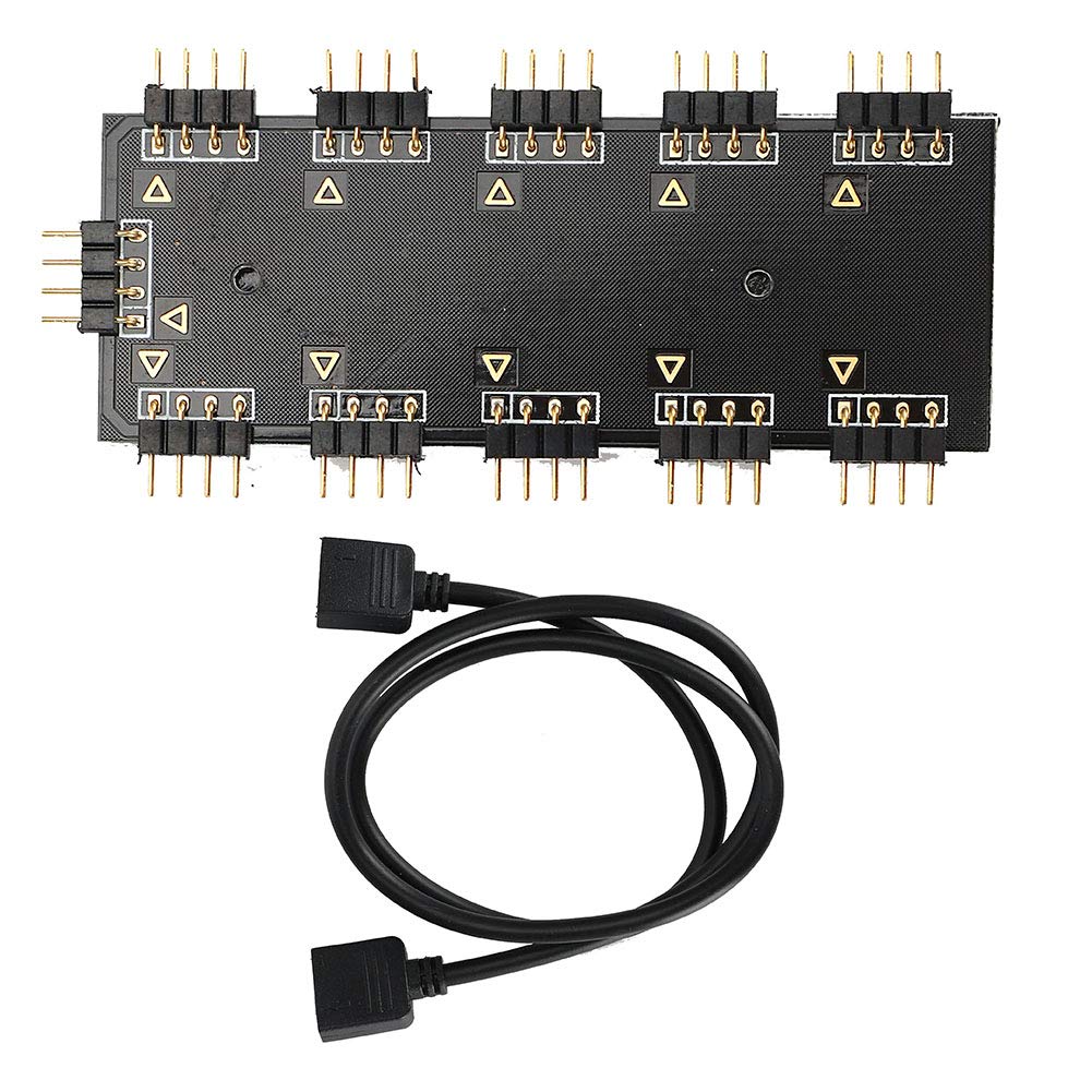 10-Channel RGB LED Splitter Hub for PC