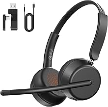 Wireless Headset with Mic for Clear Calls
