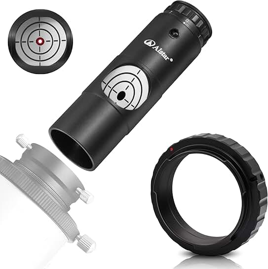 T Ring Adapter for Nikon Cameras with Red Laser Collimator