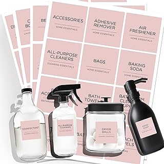 144-Piece Minimalist Laundry Room Labels Set