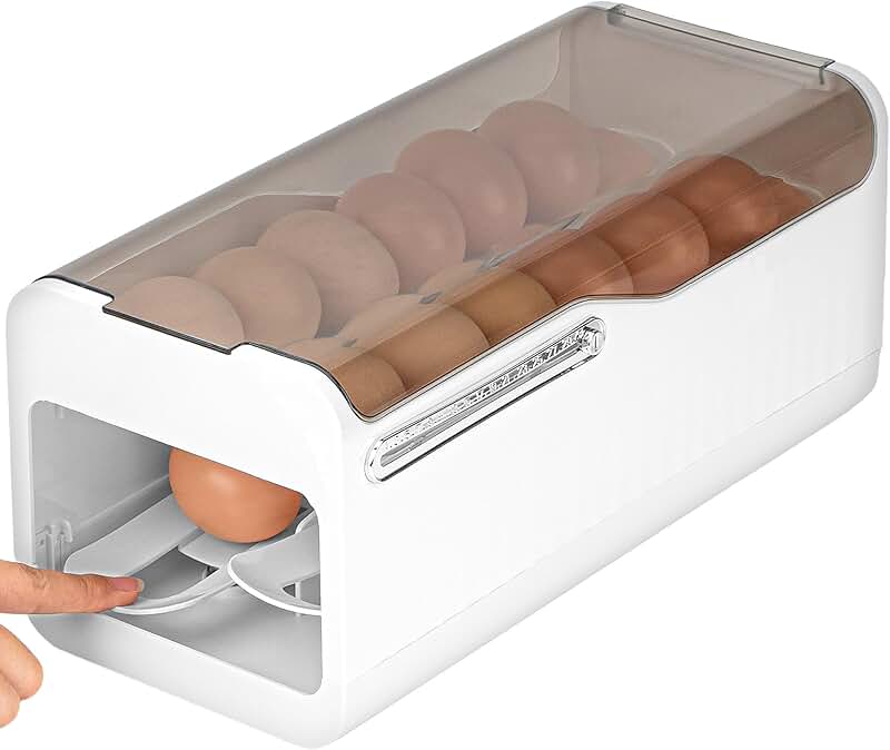 Stackable Clear Egg Tray with Auto Dispenser